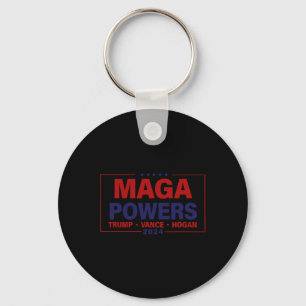Porte-clés Mega Powers Trump Vance Hogan 2024 Patriotic Funny