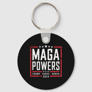 Porte-clés Mega Powers Trump Vance Hogan 2024 Patriotic Funny