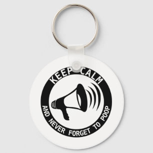 Porte-clés Mégaphone : Restez Calme Et N'Oubliez Jamais