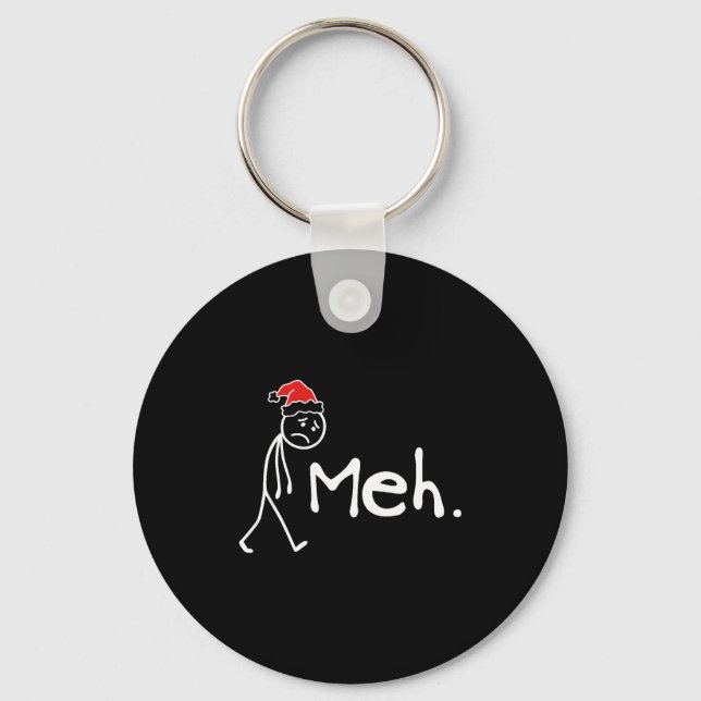 Porte-clés Meh. Funny Christmas Introvert  (Recto)