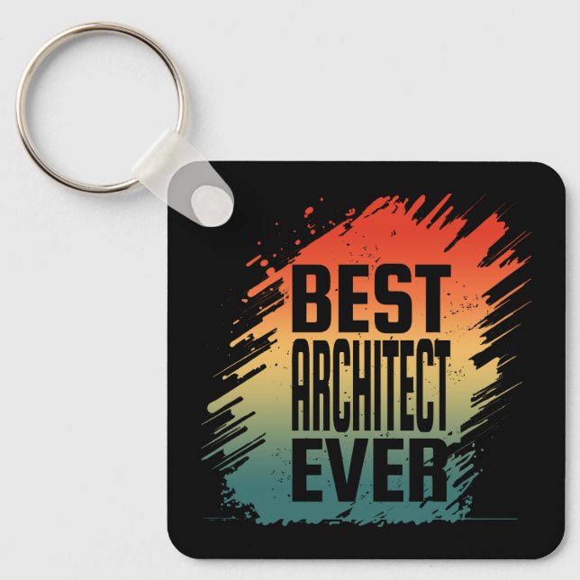 PORTE-CLÉS MEILLEUR ARCHITECTE JAMAIS (Recto)