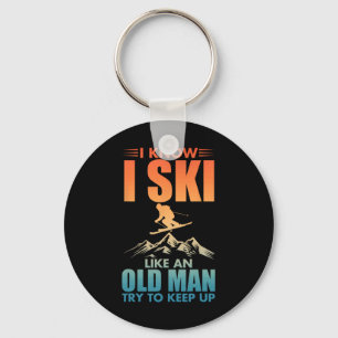Porte-clés Meilleur Art Ski Pour Grand-Père Hommes Ski Ski Sk