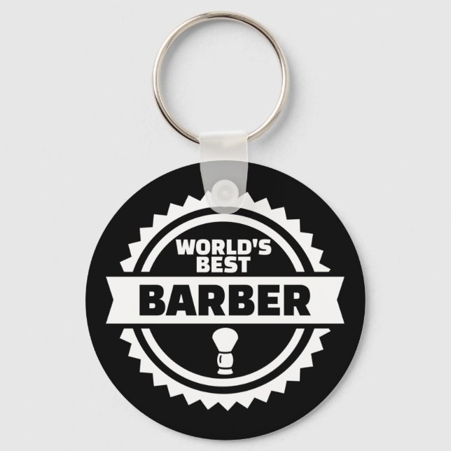 Porte-clés Meilleur Barbier du monde (Recto)