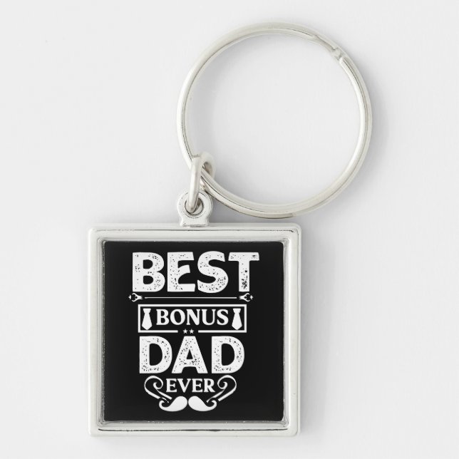 Porte-clés Meilleur Bonus Papa jamais (Devant)