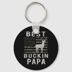 Porte-clés Meilleur Bucking Papa Camouflage Drapeau Américain