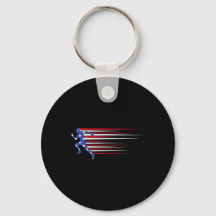 Porte-clés Meilleur cadeau équipe USA drapeau américain Athlé