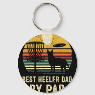 Porte-clés Meilleur cadeau pour papa Heeler Rouge Bleu Chien