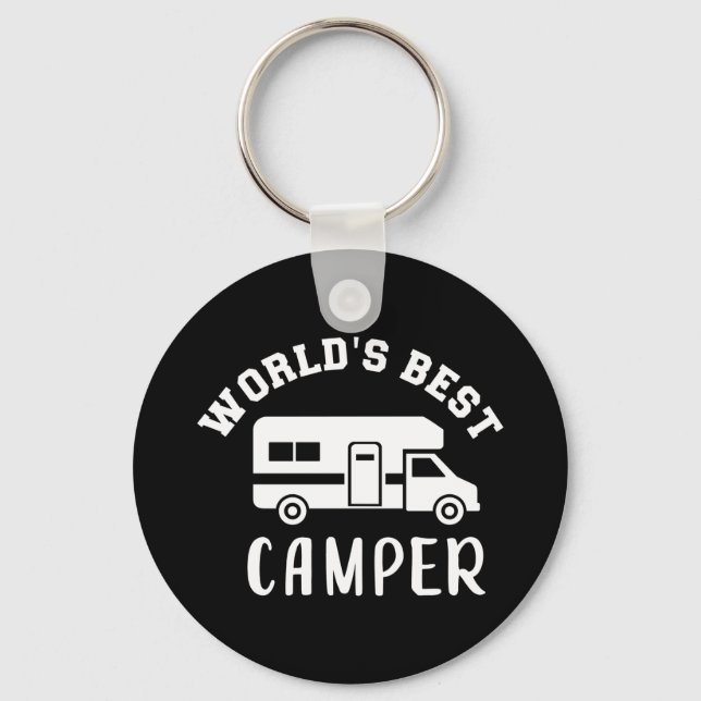 Porte-clés Meilleur camping camping-car au monde (Recto)