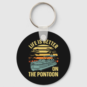 Porte-clés Meilleur capitaine de ponton Art pour hommes femme