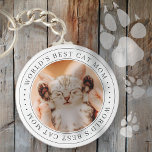 Porte-clés Meilleur Chat Mondial Maman Classique Photo Simple<br><div class="desc">Ce design simple et classique est composé de typographie serif et d'ajouter une photo personnalisée.</div>