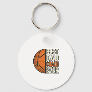 Porte-clés Meilleur Coach Papa Ever Basket Vintage Vector Des