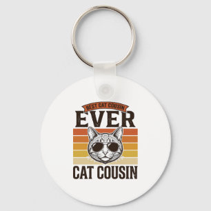 Porte-clés Meilleur Cousin Chat Ever Création de Chemise pour