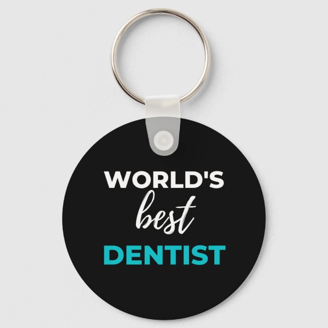 Porte-clés Meilleur dentiste du monde (Recto)