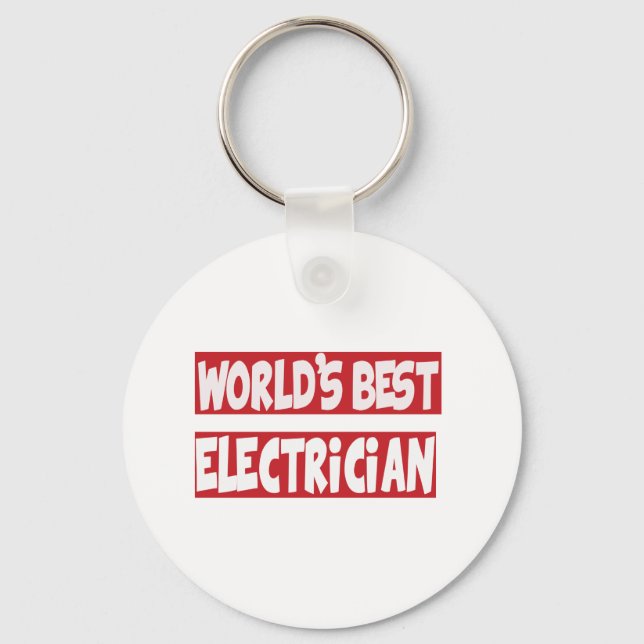 Porte-clés Meilleur électricien au monde. (Recto)