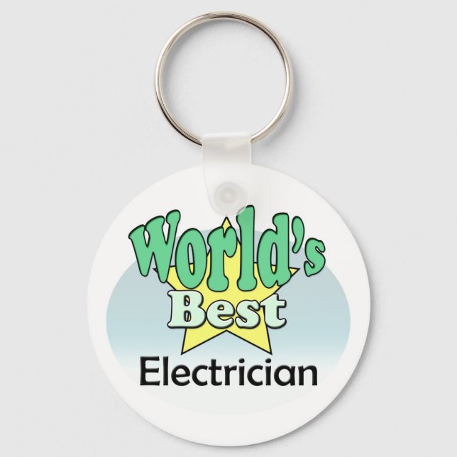 Porte-clés Meilleur électricien du monde (Recto)