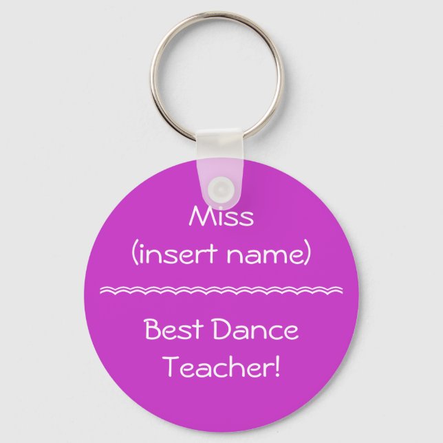 Porte-clés Meilleur Enseignant de danse ! -porte-clé (Recto)