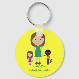 Porte-clés Meilleur Enseignant de jardin d'enfants du monde C