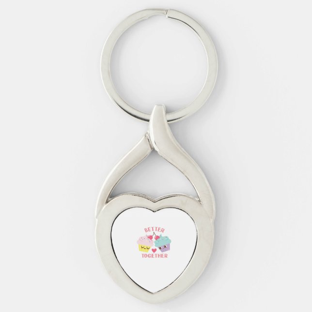 Porte-clés Meilleur ensemble amour Conception sincère  (Devant)