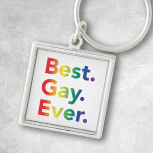 Porte-clés Meilleur Gay Ever Drapeau Arc-en-ciel LGBT