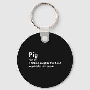 Porte-clés Meilleur Hilaire Cochon et Bacon Définition Fun Ca