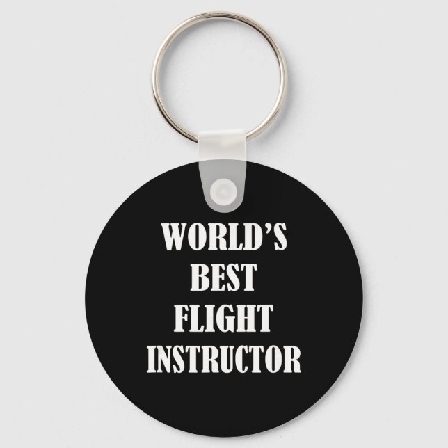 Porte-clés Meilleur instructeur de vol au monde - Professeur  (Recto)