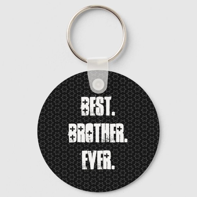 Porte-clés Meilleur Motif de BROTHER Ever Black et White Star (Recto)