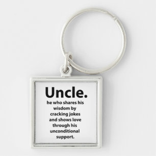 Porte-clés Meilleur Oncle Tonton Citation Typographie Oncle