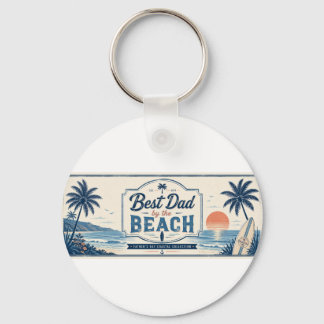 Porte-clés Meilleur Papa à la Plage Fête des Pères