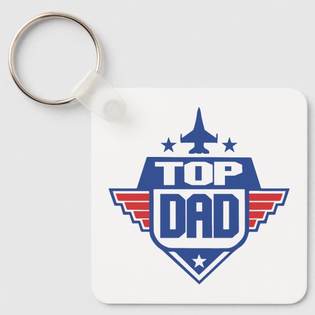 Porte-clés Meilleur Papa Avion (Recto)