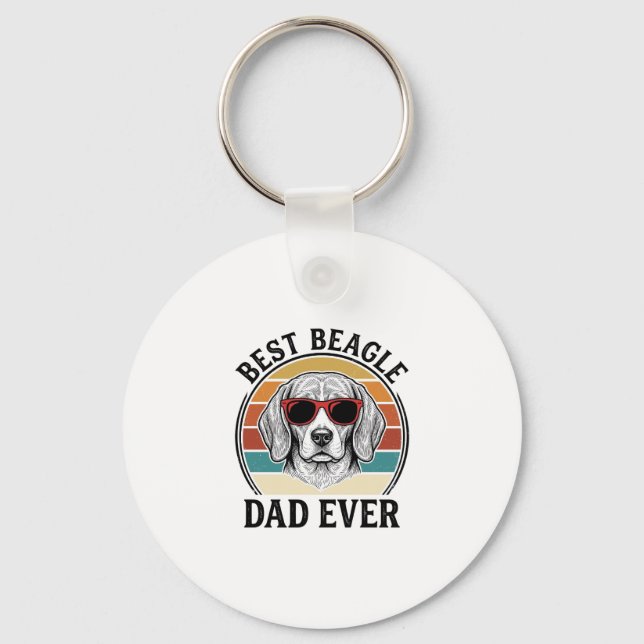 Porte-clés Meilleur papa Beagle de tous les temps Design de t (Recto)