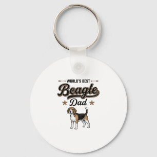 Porte-clés Meilleur Papa Beagle du Monde Chien Vintage