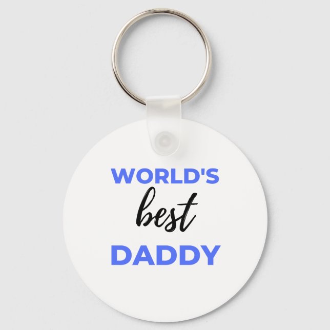 Porte-clés Meilleur papa bl du monde (Recto)
