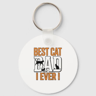Porte-clés Meilleur Papa Chat du Monde Design de Chemise Vint
