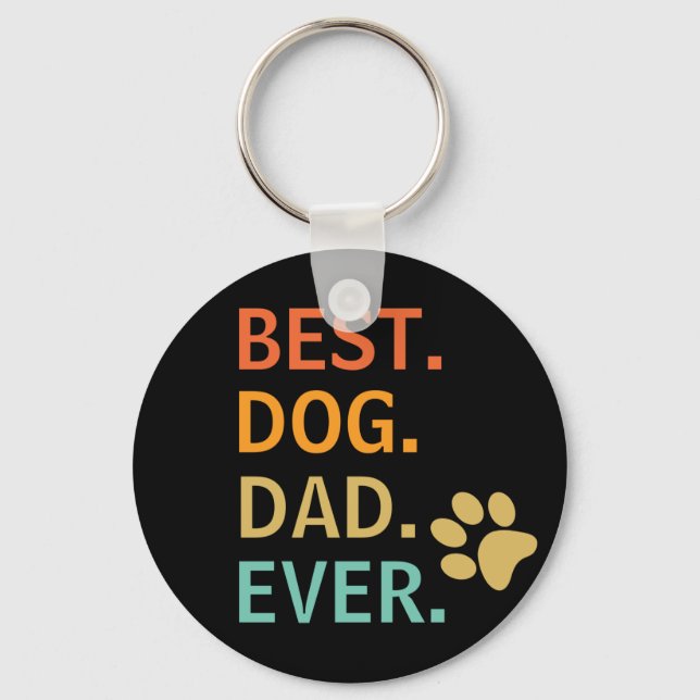 Porte-clés Meilleur papa de chien Ever, cadeau pap (Recto)