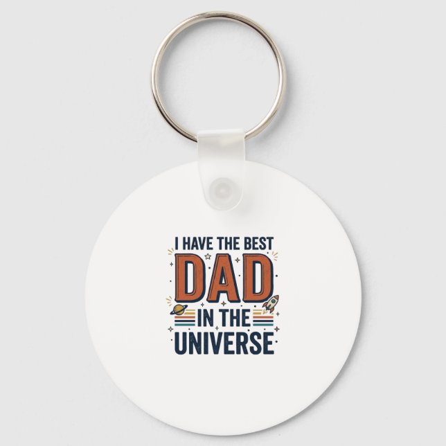 Porte-clés Meilleur papa de l'univers conception vectorielle  (Recto)