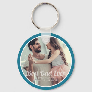 Porte-clés Meilleur Papa de Tous les Temps Photo et Message M