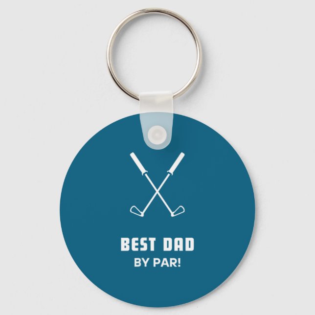 Porte-clés Meilleur Papa Drôle Par Fête des Pères Simple (Recto)