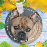 Porte-clés Meilleur papa du monde - Animaux de compagnie Phot<br><div class="desc">World's Best Papa dit le chien,  Je t'aime. Surprenez votre chien papa cette Fête des pères avec un porte - clé photo personnalisé pour animaux de compagnie. Il peut maintenant porter son meilleur ami avec moi partout où il va. Un must pour chaque papa chien !</div>
