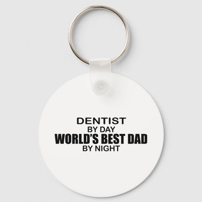 Porte-clés Meilleur papa du monde - Dentiste (Recto)