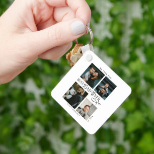 Porte-clés Meilleur Papa Ever 4 Photos Cadeaux Modernes pour 