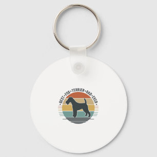 Porte-clés Meilleur Papa Fox Terrier Ever Vintage Chemise Chi