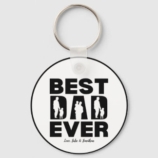 Porte-clés Meilleur papa jamais enfant Silhouette