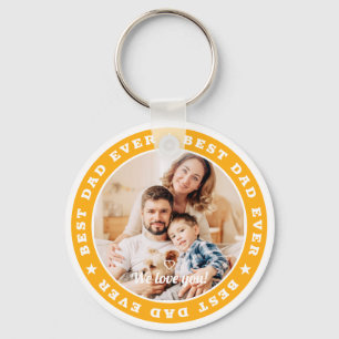 Porte-clés Meilleur Papa Jamais Étoile Moderne Photo Personna
