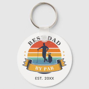 Porte-clés Meilleur Papa Par Golfing Fête des Pères Sports Pe