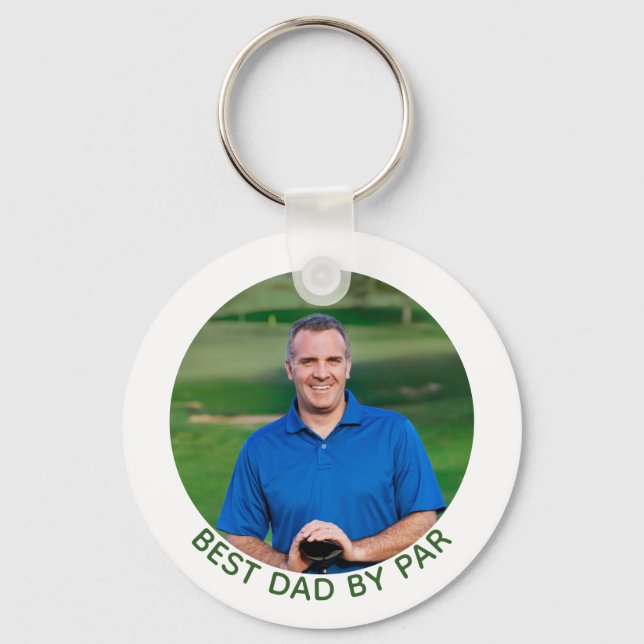 Porte-clés Meilleur papa par Par Par Golf Photo (Recto)