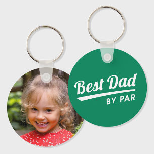 Porte-clés Meilleur Papa Par Photo Personnalisée Golf Vert