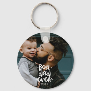 Porte-clés Meilleur Papa Personnalisé Photo Cadeau Fête des P