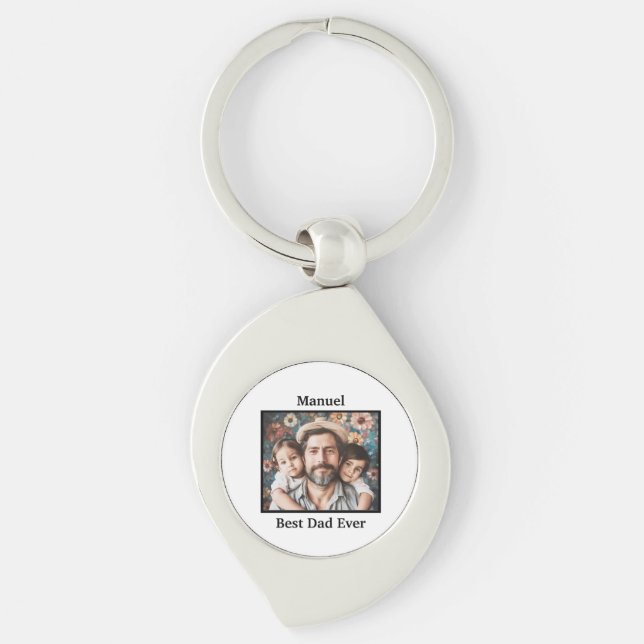 Porte-clés Meilleur papa personnaliser  (Devant)