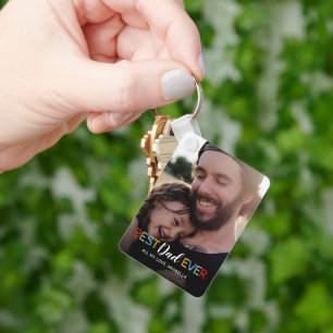 Porte-clés Meilleur Papa Photo