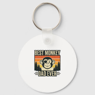 Porte-clés Meilleur Papa Singe Vintage T-shirt de Père Singe_